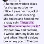 I Handed My Jacket to a Woman in the Cold, and Two Weeks Later a Velvet Box Turned My World Upside Down