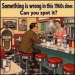 Something Is Wrong in This 1960s Diner—Can You Spot It?