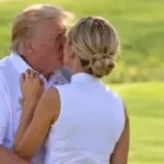 Truth behind image of Donald Trump kissing assistant on golf course