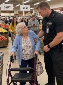 My Elderly Mother Insisted On Picking Out Her Own Apples At The Local Supermarket Today