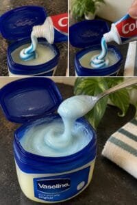 Mix toothpaste and Vaseline, I didn’t expect it to be so effective